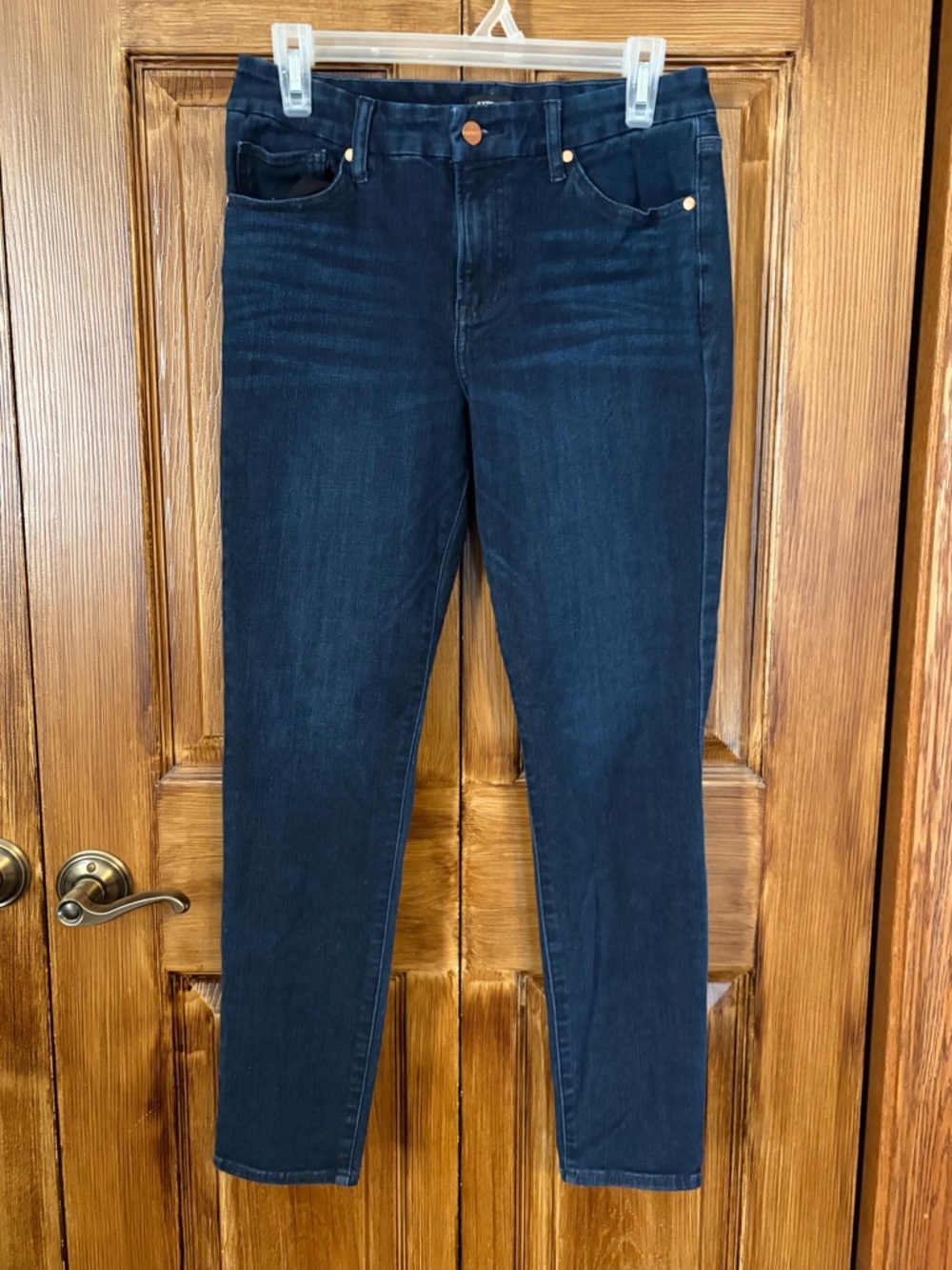 Express Dark Blue Skinny Mid Rise Ultra Hyper Stretch Jeans Size Medium